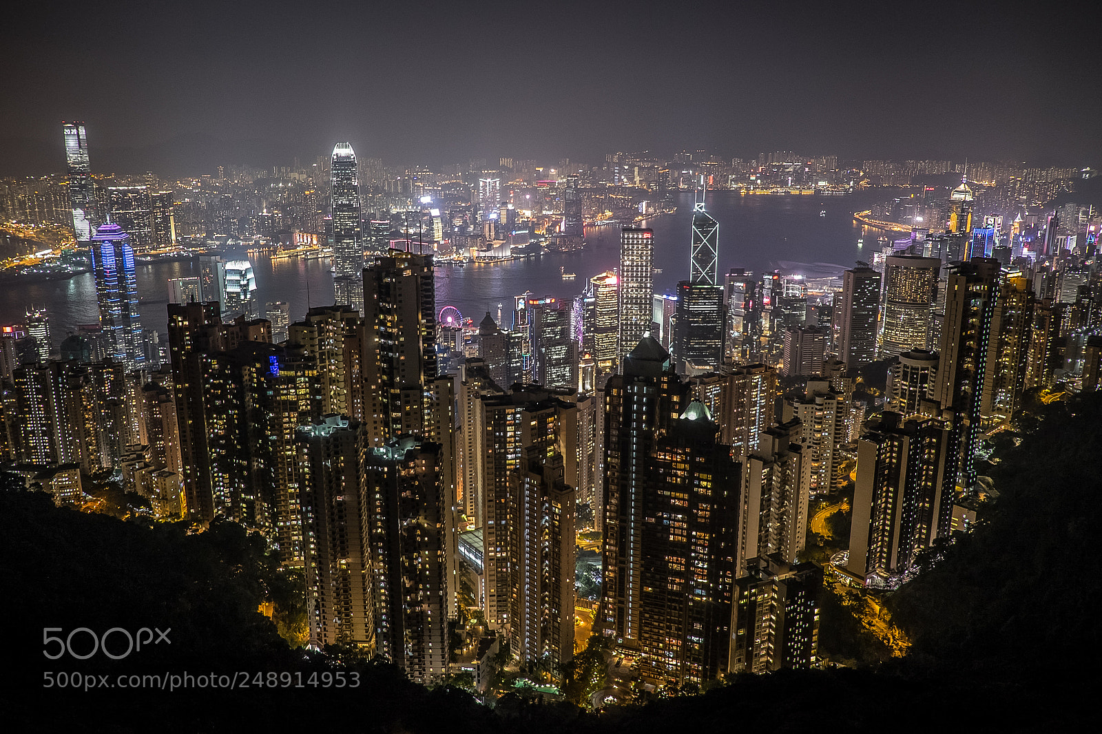 Fujifilm X-T1 sample photo. Hong kong by night photography