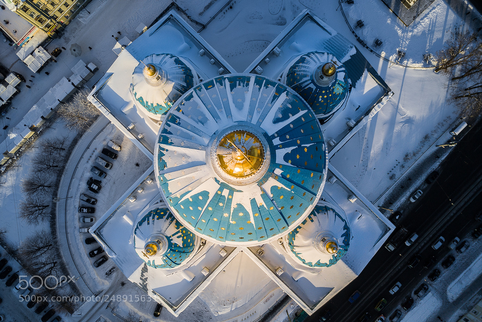 DJI FC220 sample photo. Winter city photography