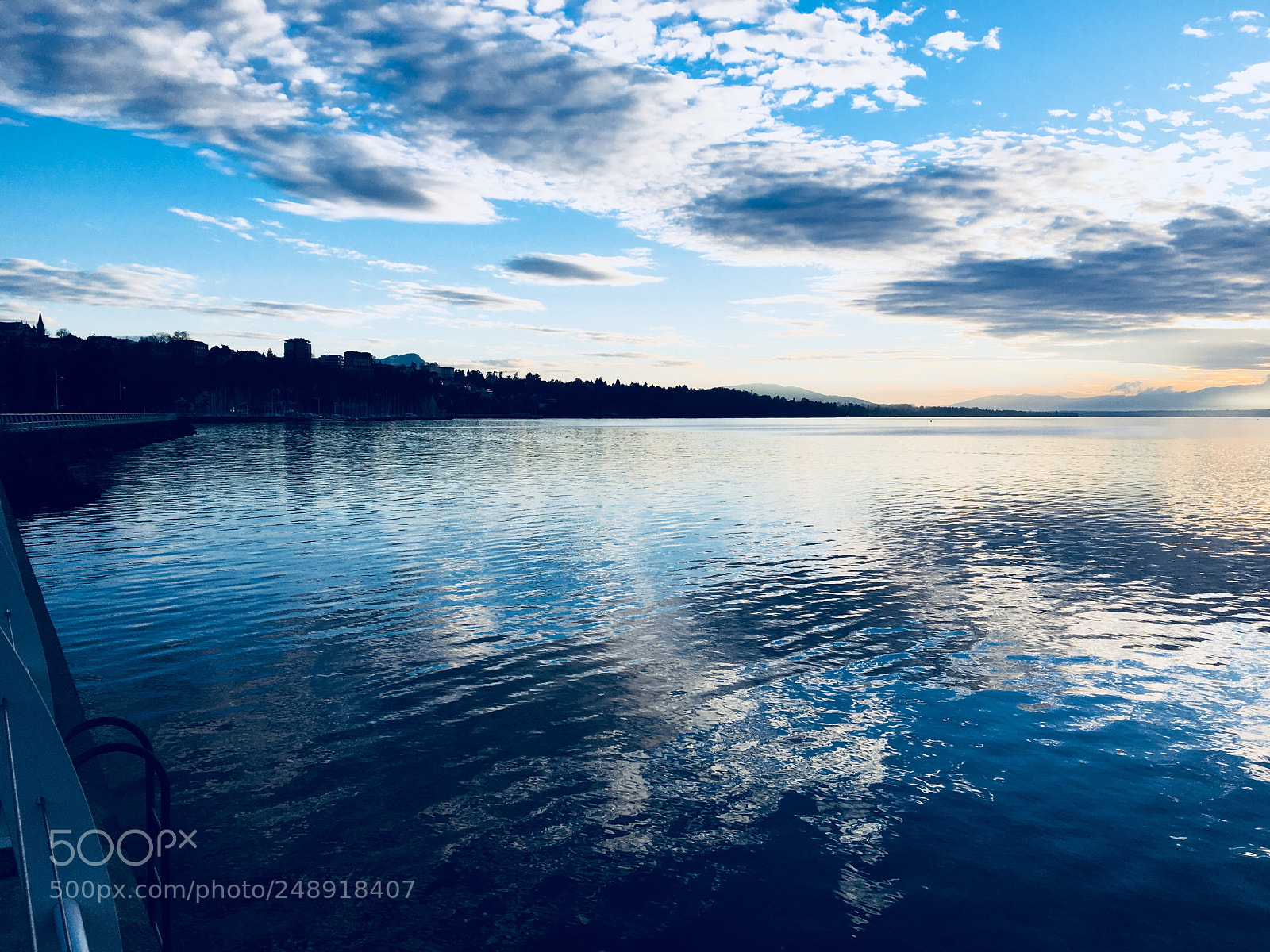 Apple iPhone 6s sample photo. Winter sunset on leman photography