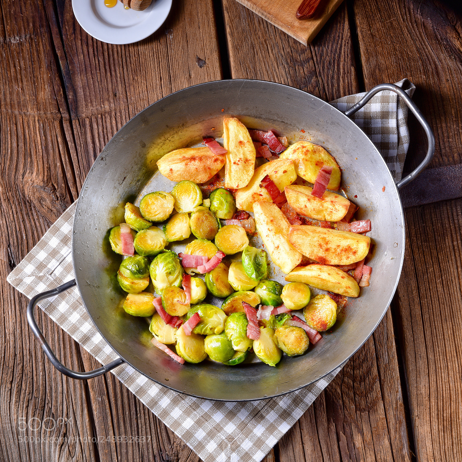 Nikon D810 sample photo. Brussels sprouts with ham photography