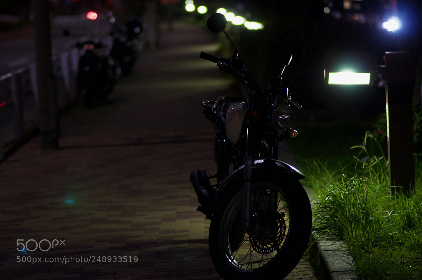 Nikon D90 sample photo. Motorcycle in the night photography