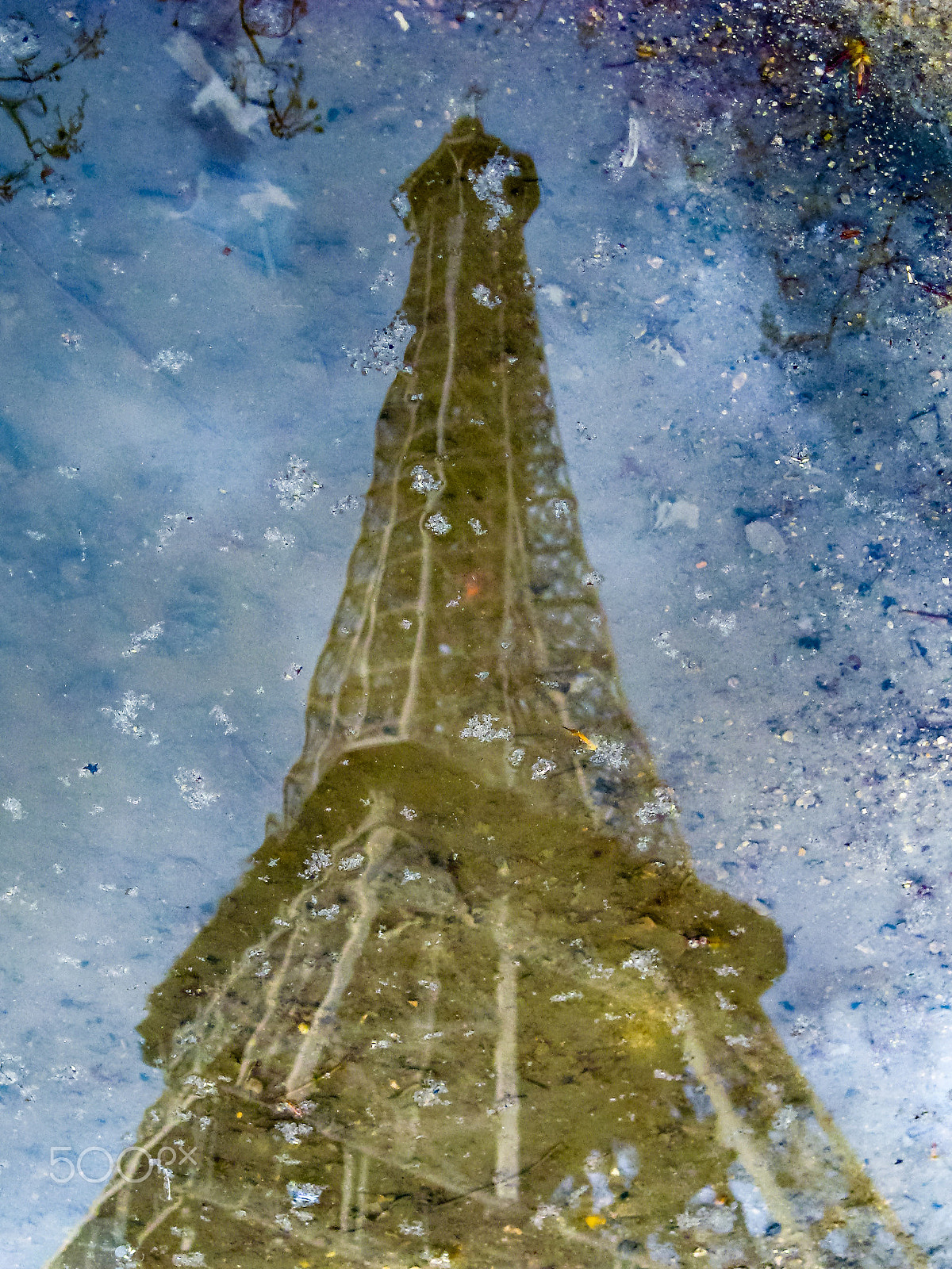 Canon POWERSHOT A560 sample photo. Eiffel tower refelection photography
