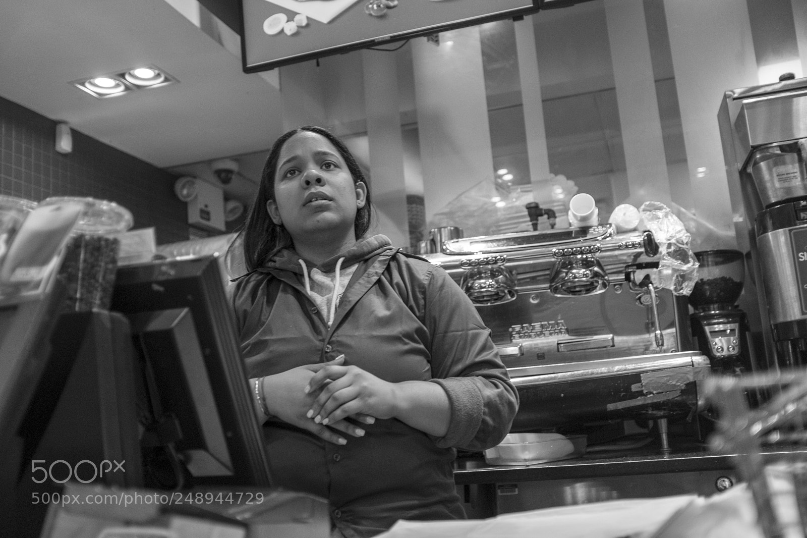 Fujifilm X100F sample photo. The barista photography