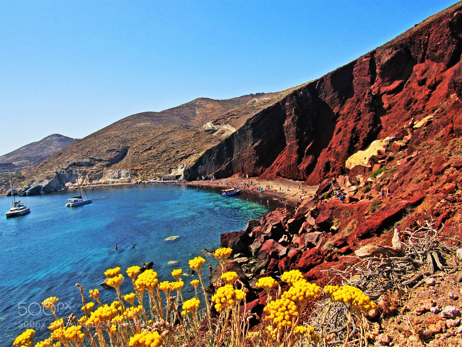Canon PowerShot SX530 HS sample photo. Red beach santorini.jpg photography