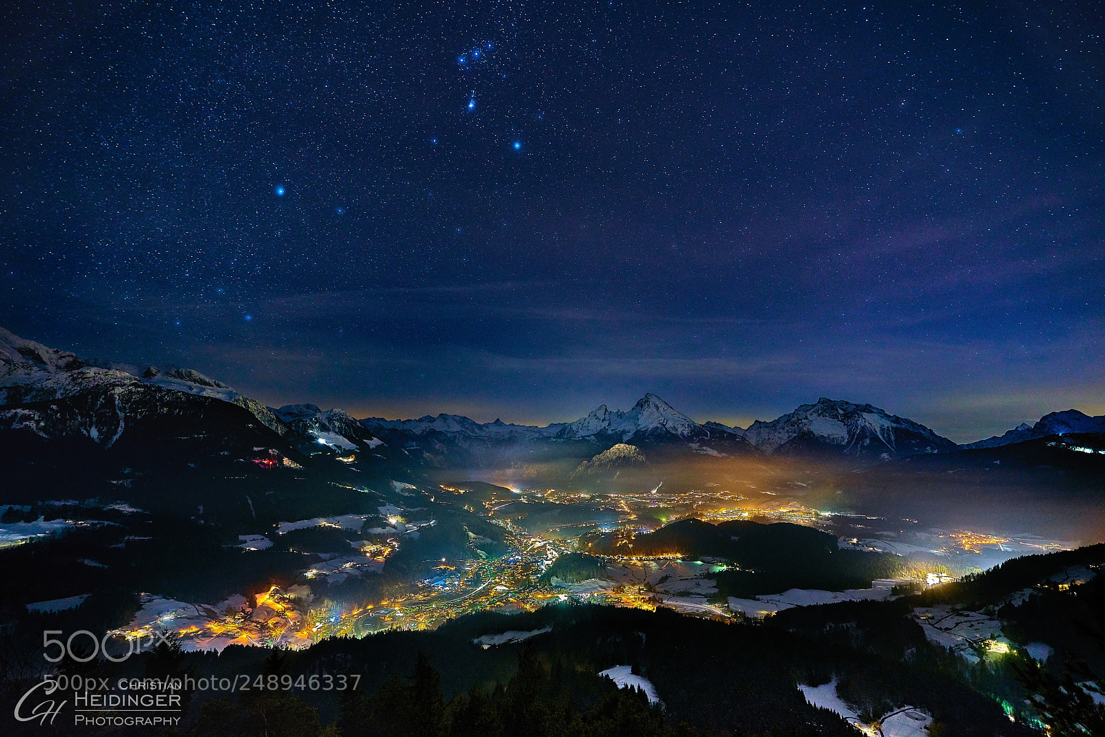 Sony a7R III sample photo. Berchtesgaden bei nacht photography