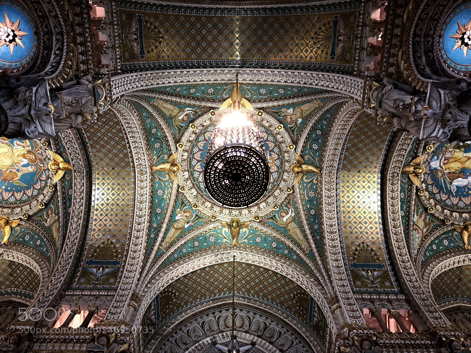 Apple iPhone 8 sample photo. Beautiful ceiling in one photography