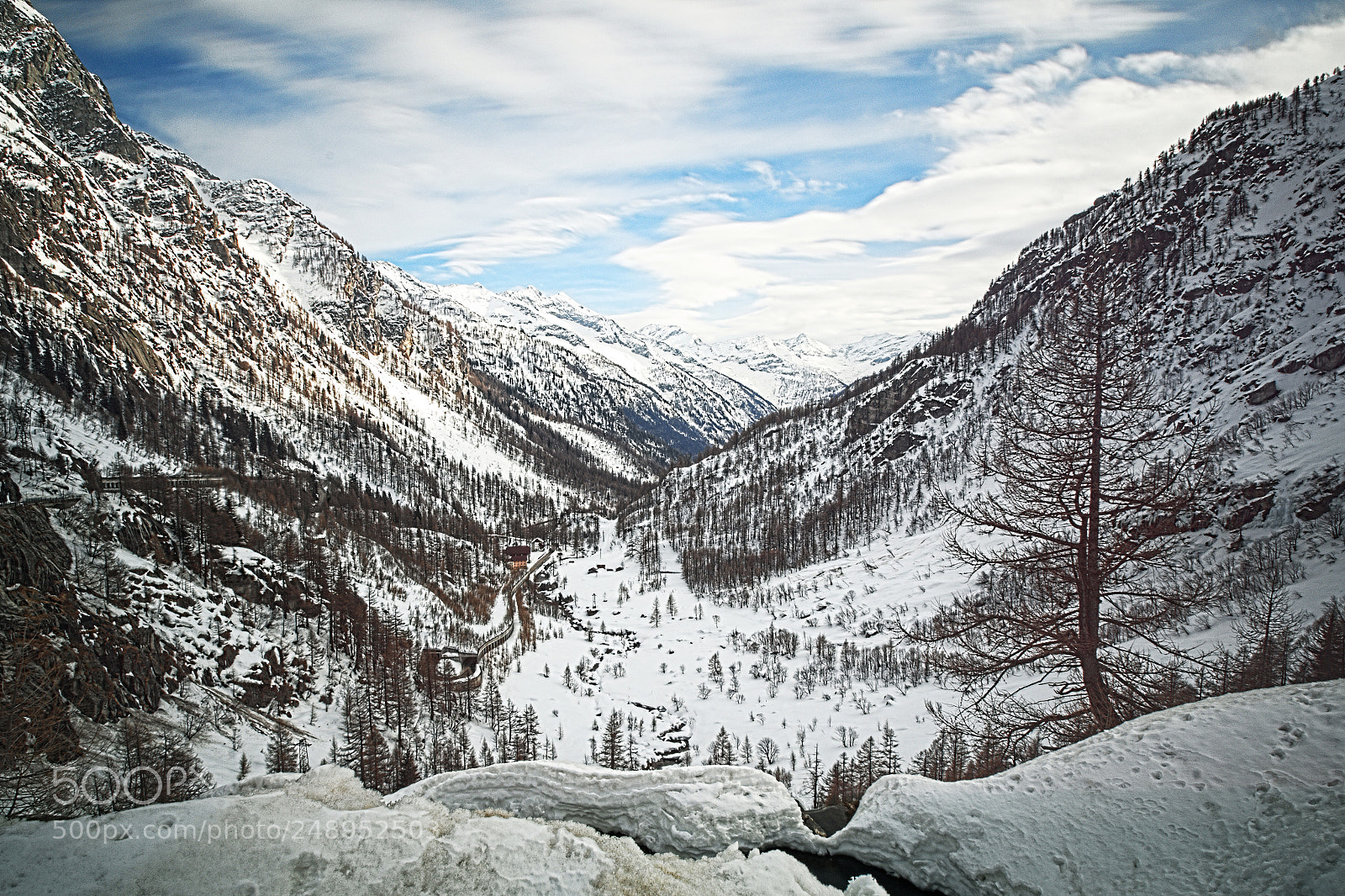 Pentax K-S2 sample photo. Snowy valley / valle innevata photography
