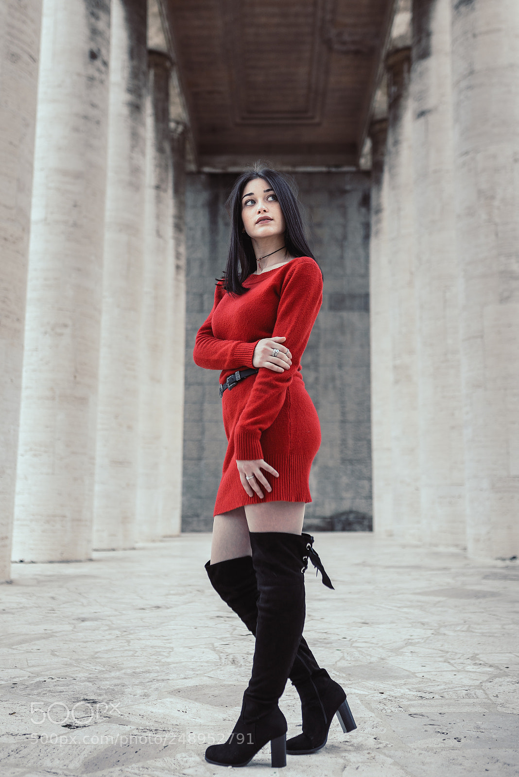 Nikon D610 sample photo. Red in marble photography
