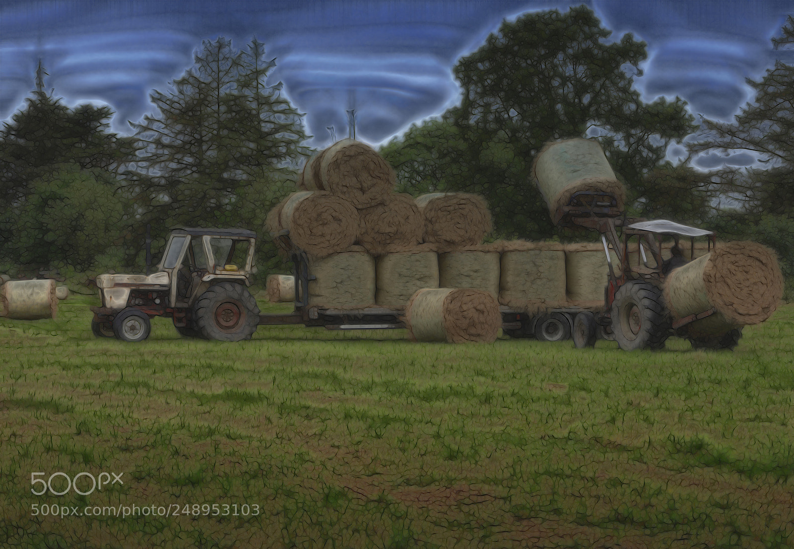 Nikon D810 sample photo. Eddie collecting bales photography