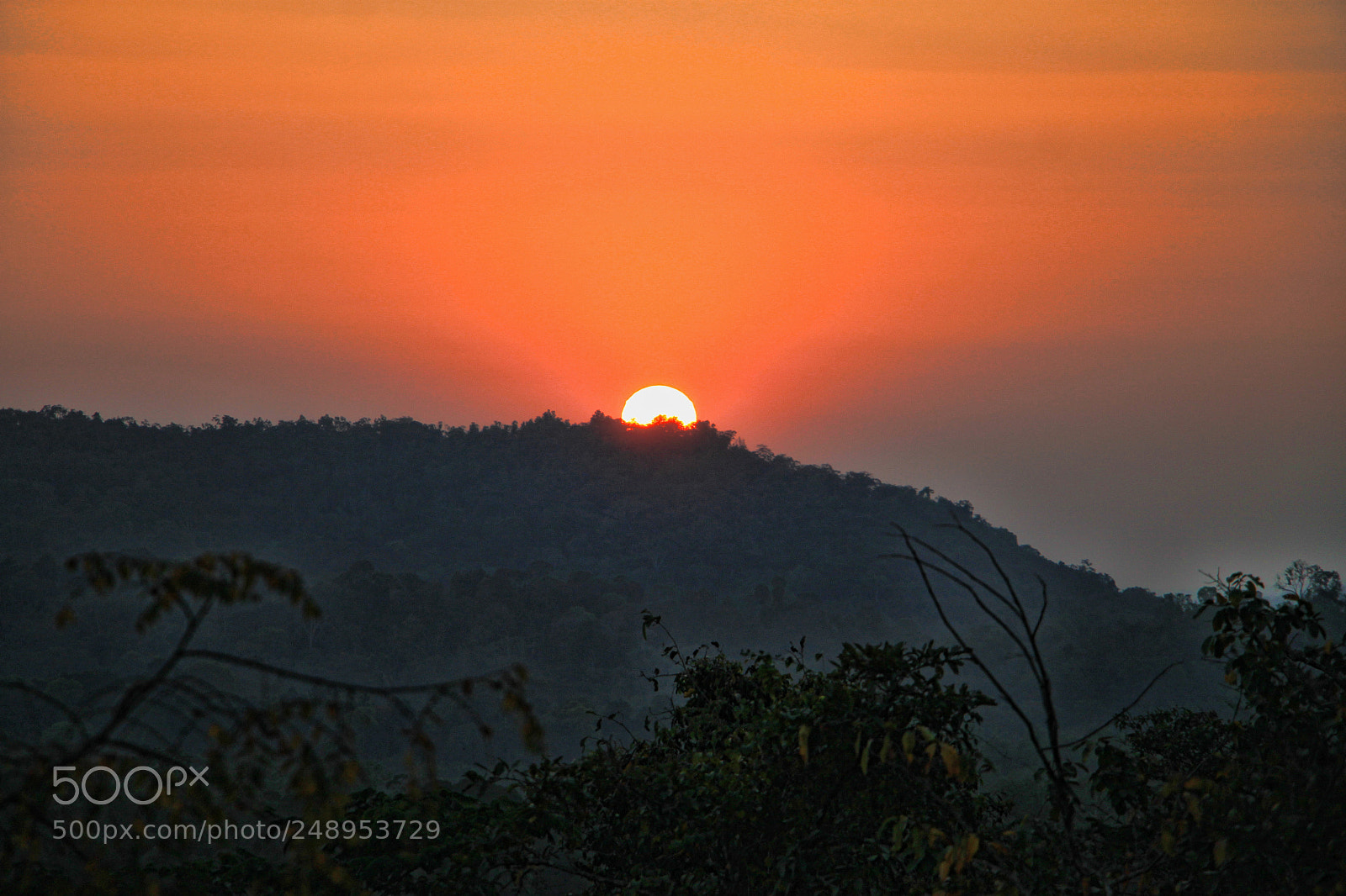 Canon EOS 500D (EOS Rebel T1i / EOS Kiss X3) sample photo. Sunset near western ghats photography