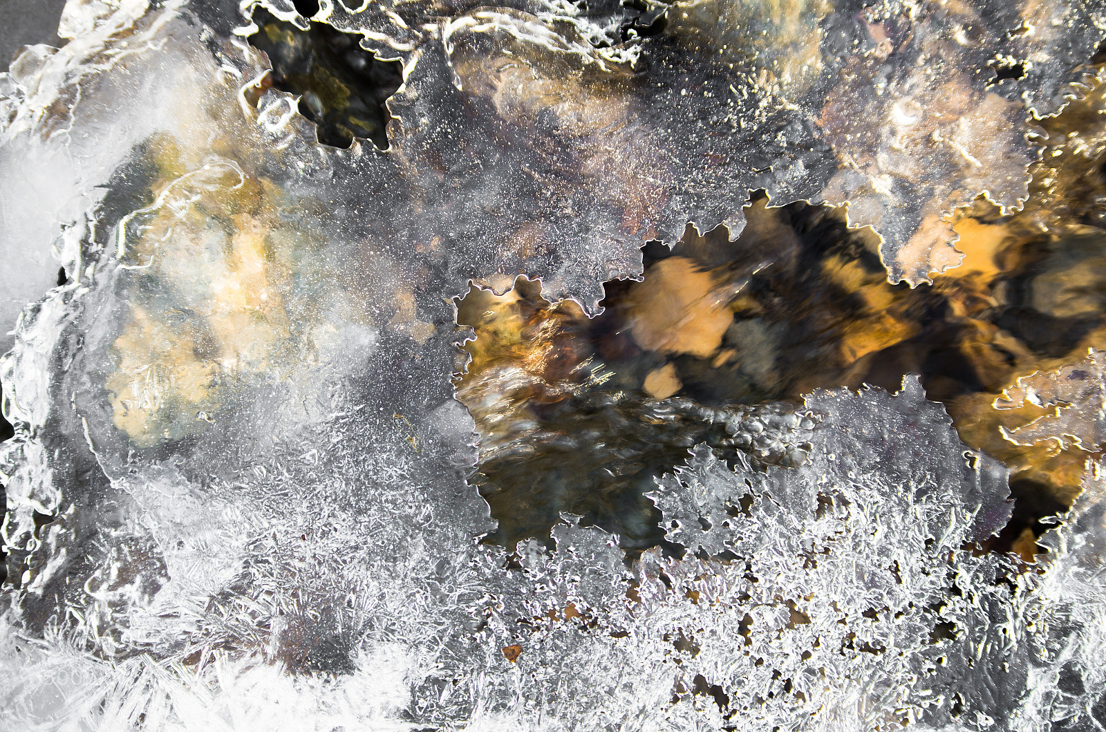 Pentax K-50 sample photo. Frozen stream photography