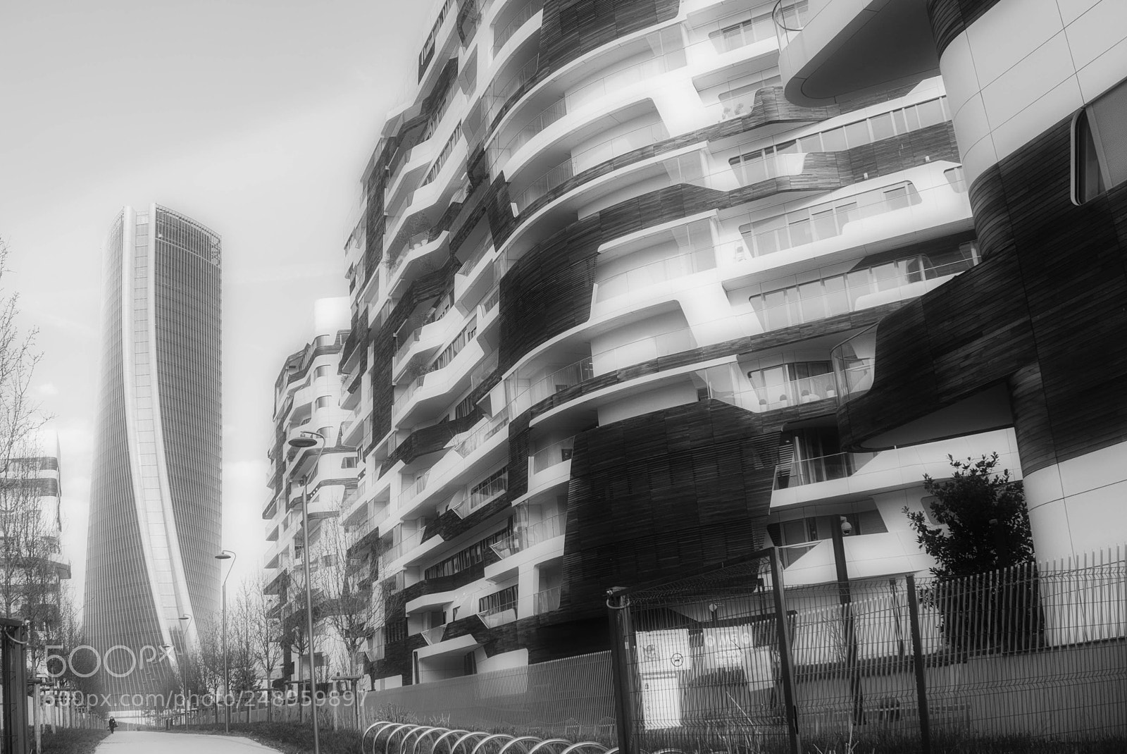 Panasonic Lumix DMC-GX7 sample photo. Residenze hadid e torre photography