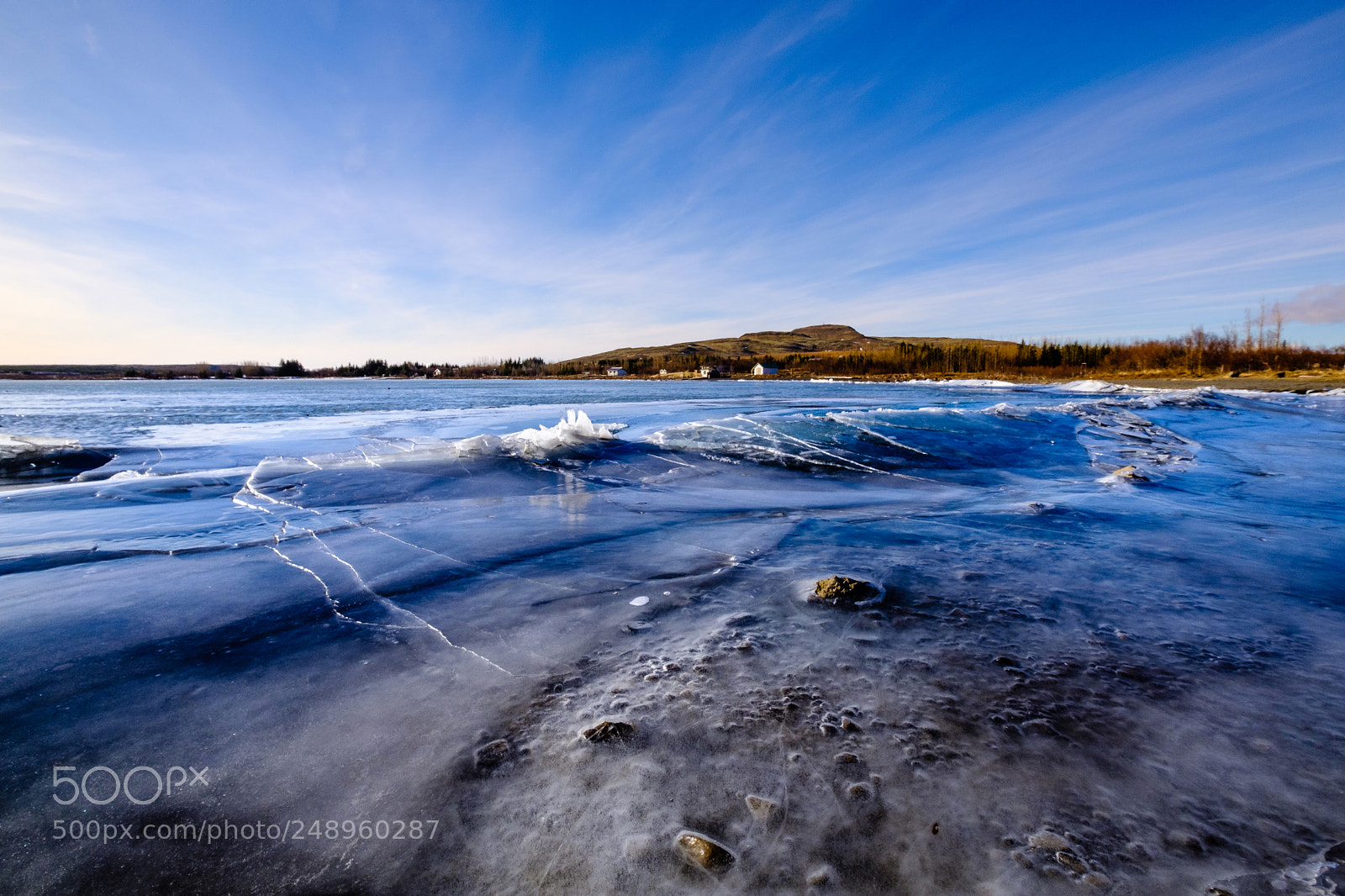 Fujifilm X-T2 sample photo. Frozen - lake hafravatn photography