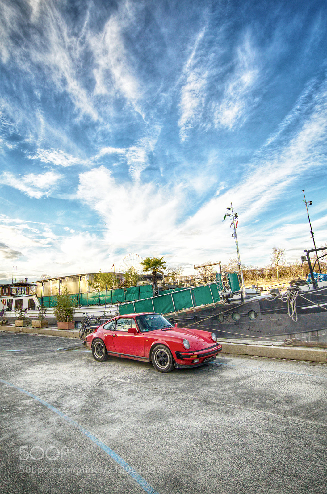 Nikon D5100 sample photo. Red porsche blue sky photography
