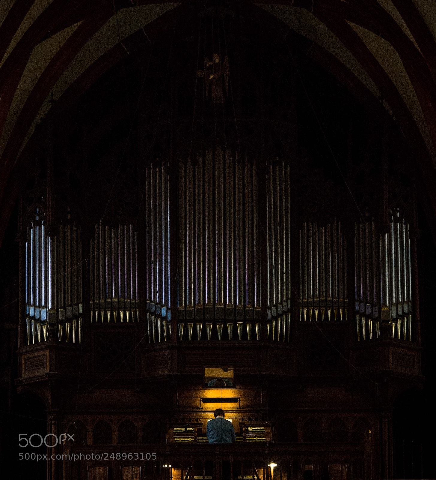 Sony a6000 sample photo. Organ player photography