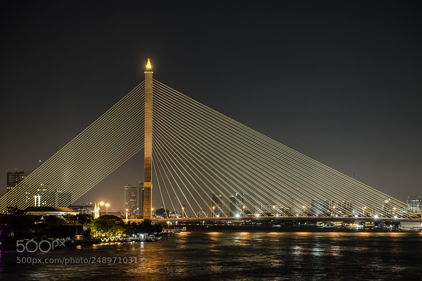 Fujifilm X-T1 sample photo. Rama viii by night photography