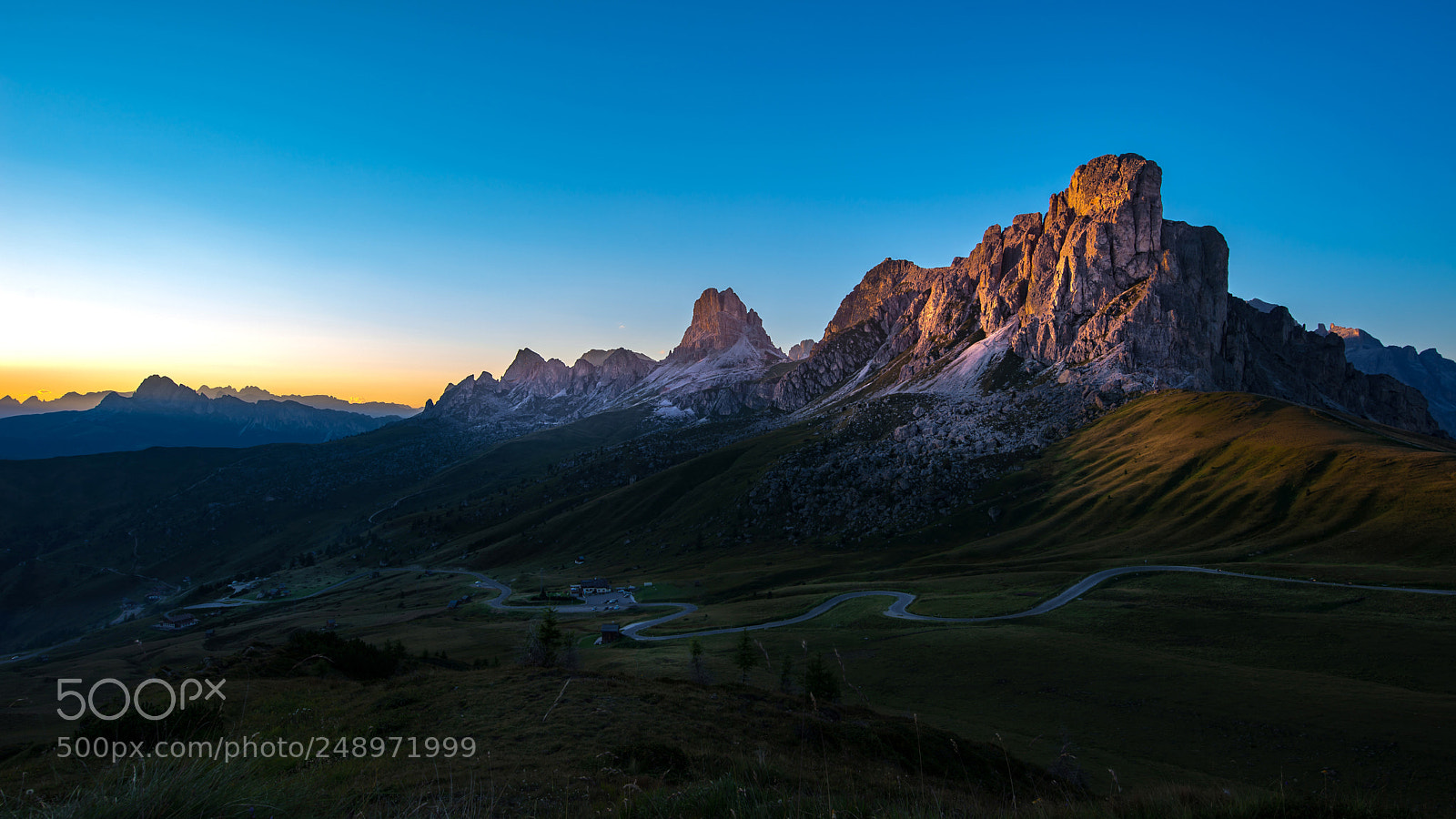 Nikon D800 sample photo. Passo di giau sunset photography