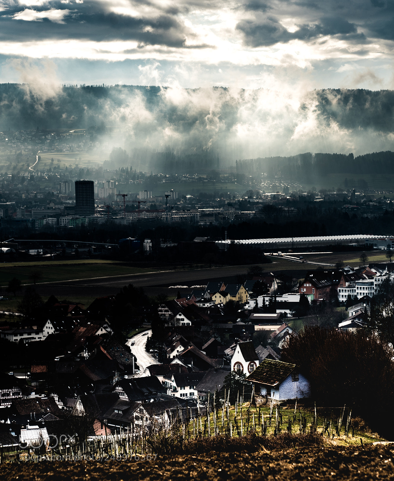 Sony a7S sample photo. Limmattal with clouds and photography