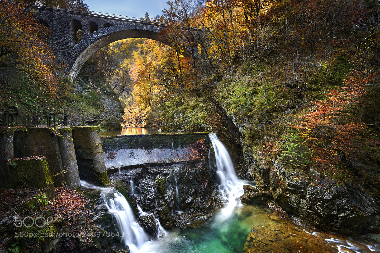 Nikon D800 sample photo. Vintgar waterfall and canyon photography