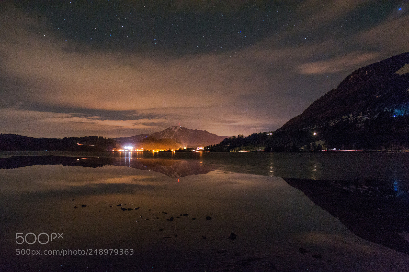 Nikon D7100 sample photo. Alpsee at night photography