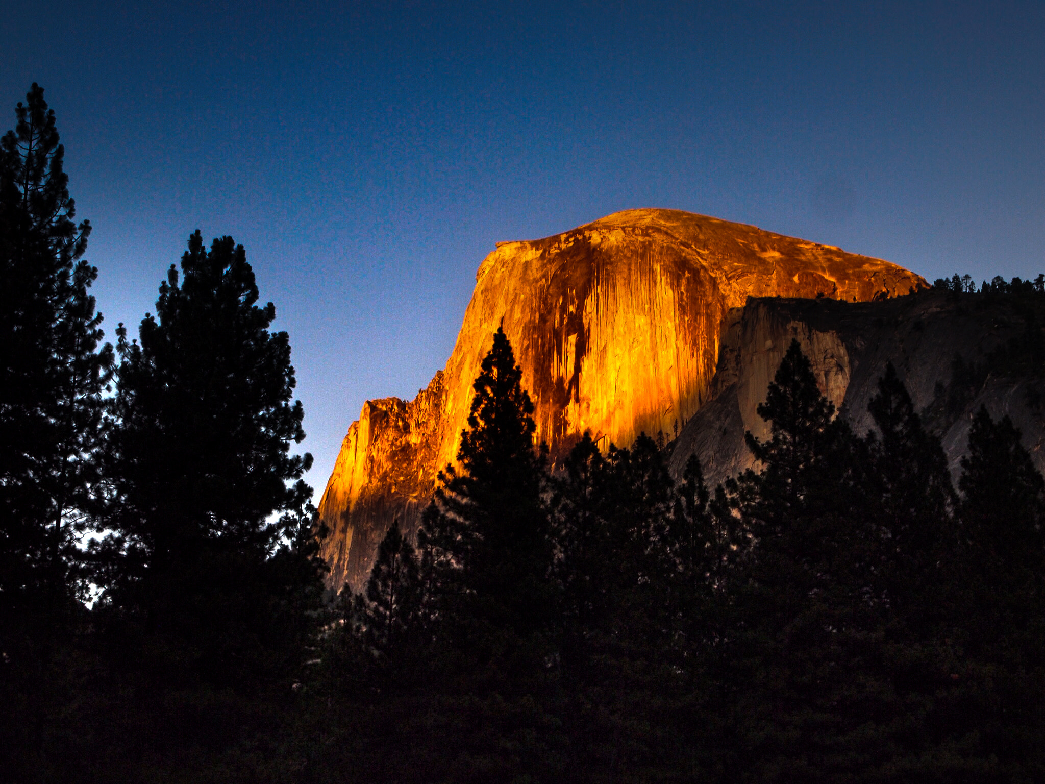 Olympus PEN E-P2 sample photo. Golden half dome in yosemite national park photography