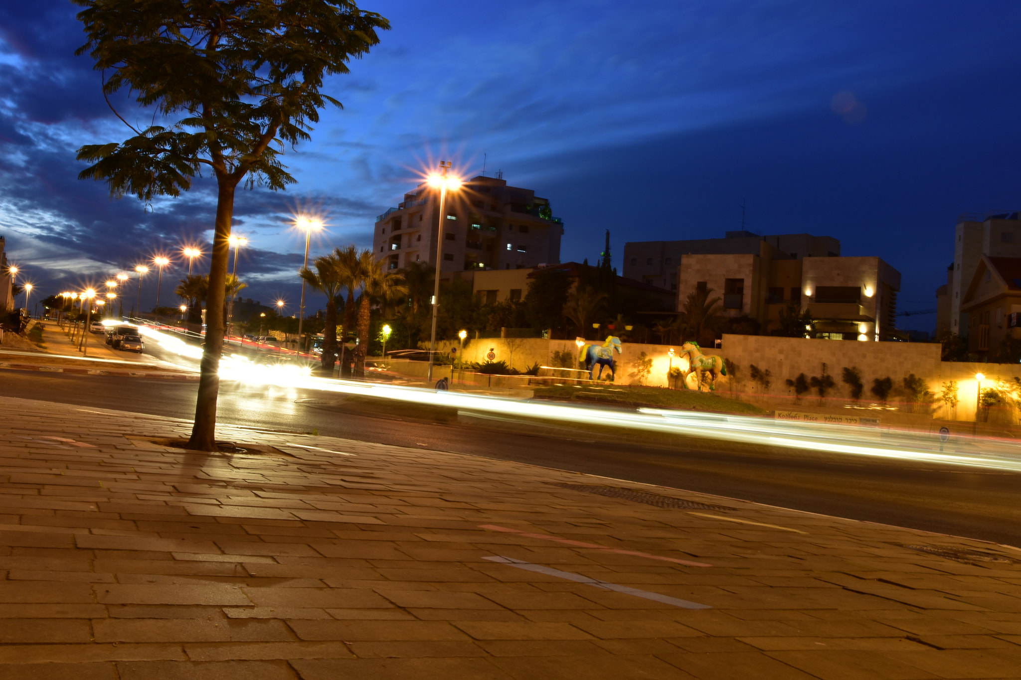 Nikon D3400 sample photo. Night traffic photography