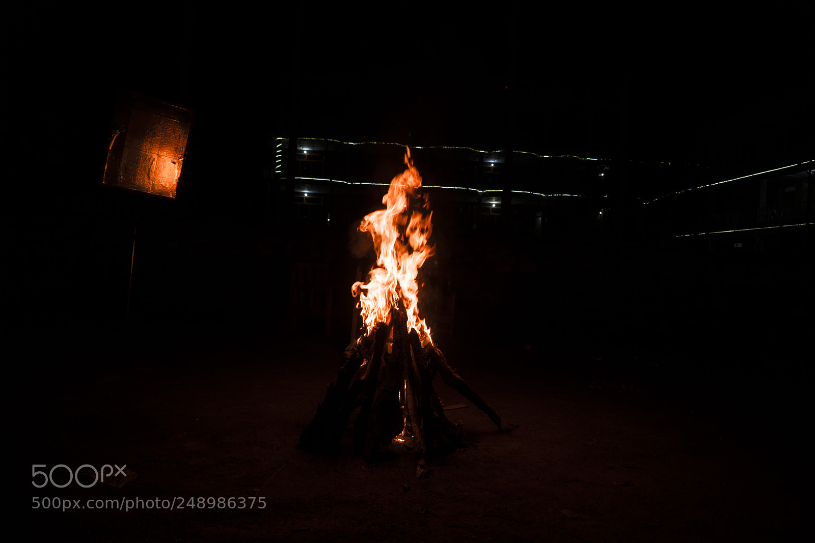 Sony a7R II sample photo. Late night fire photography