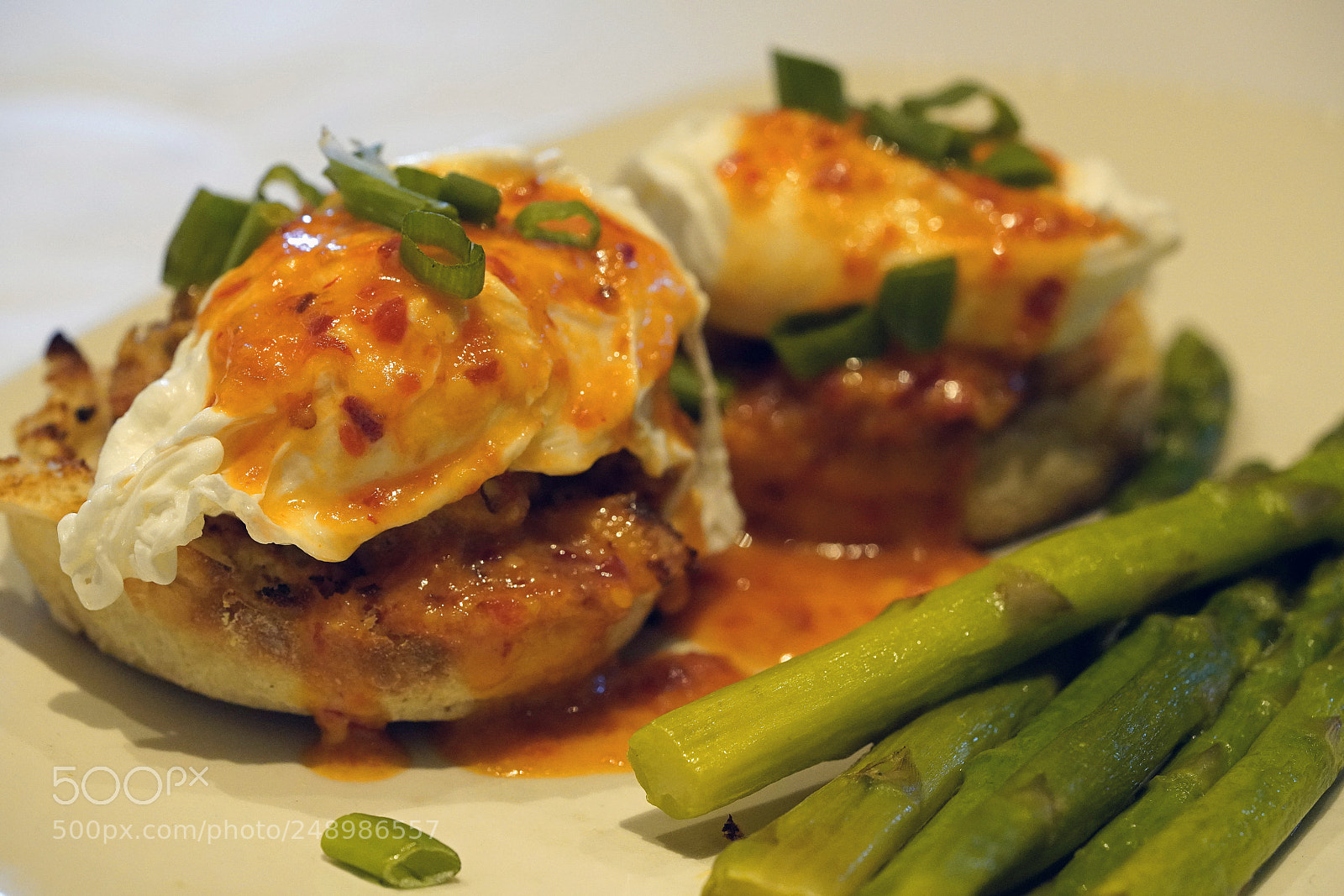 Sony a7R III sample photo. Bang bang shrimp benedict photography