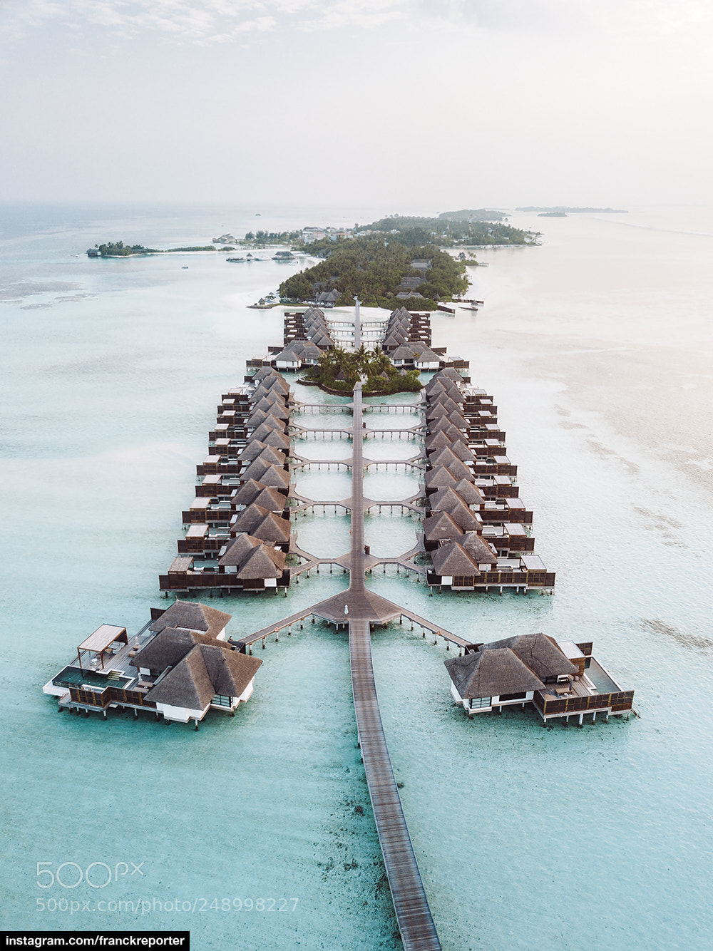 DJI FC220 sample photo. Maldives resort photography