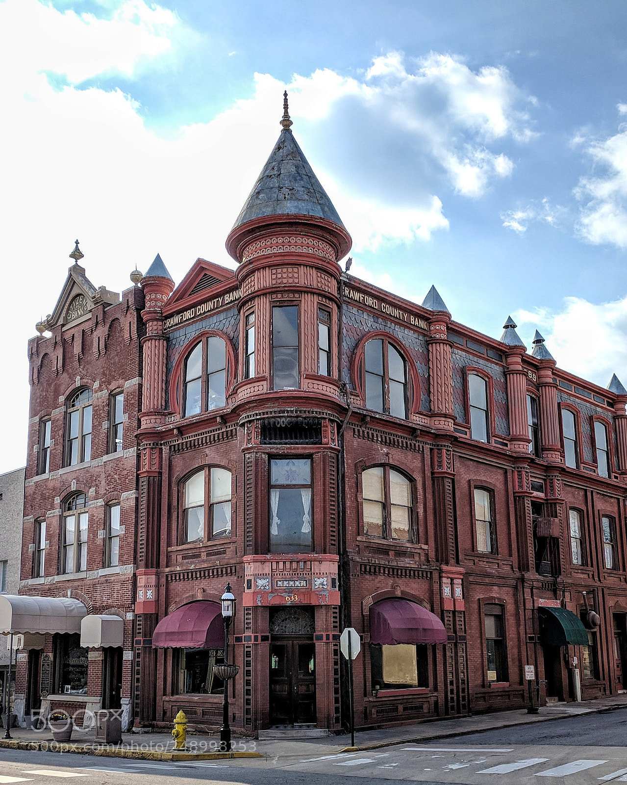 Google Pixel XL sample photo. Crawford county bank building photography