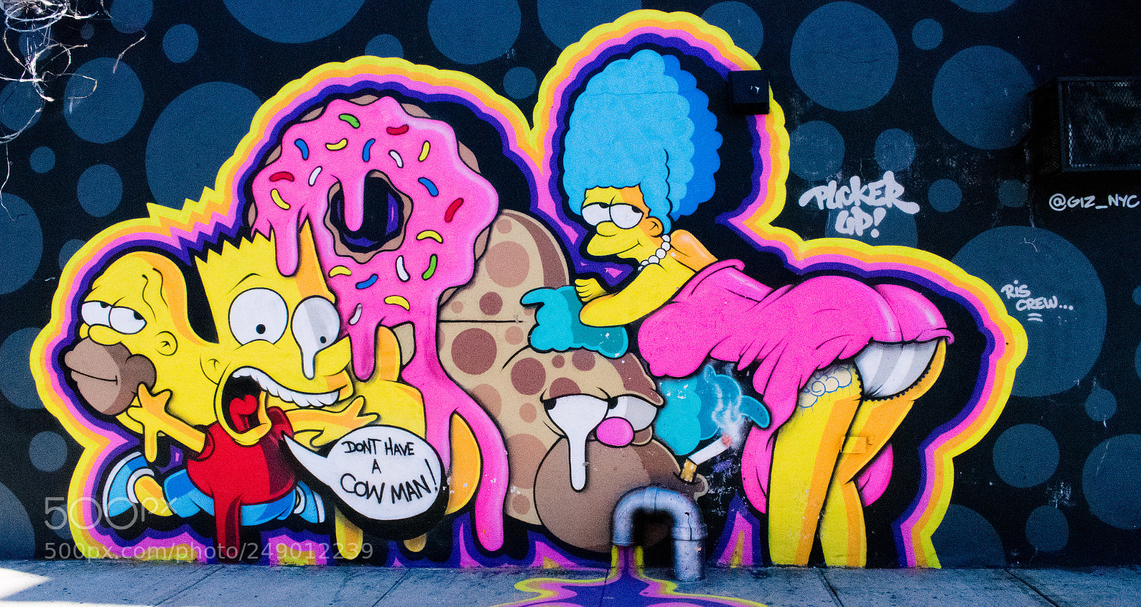 Nikon D3400 sample photo. Simpsons bushwick street art photography