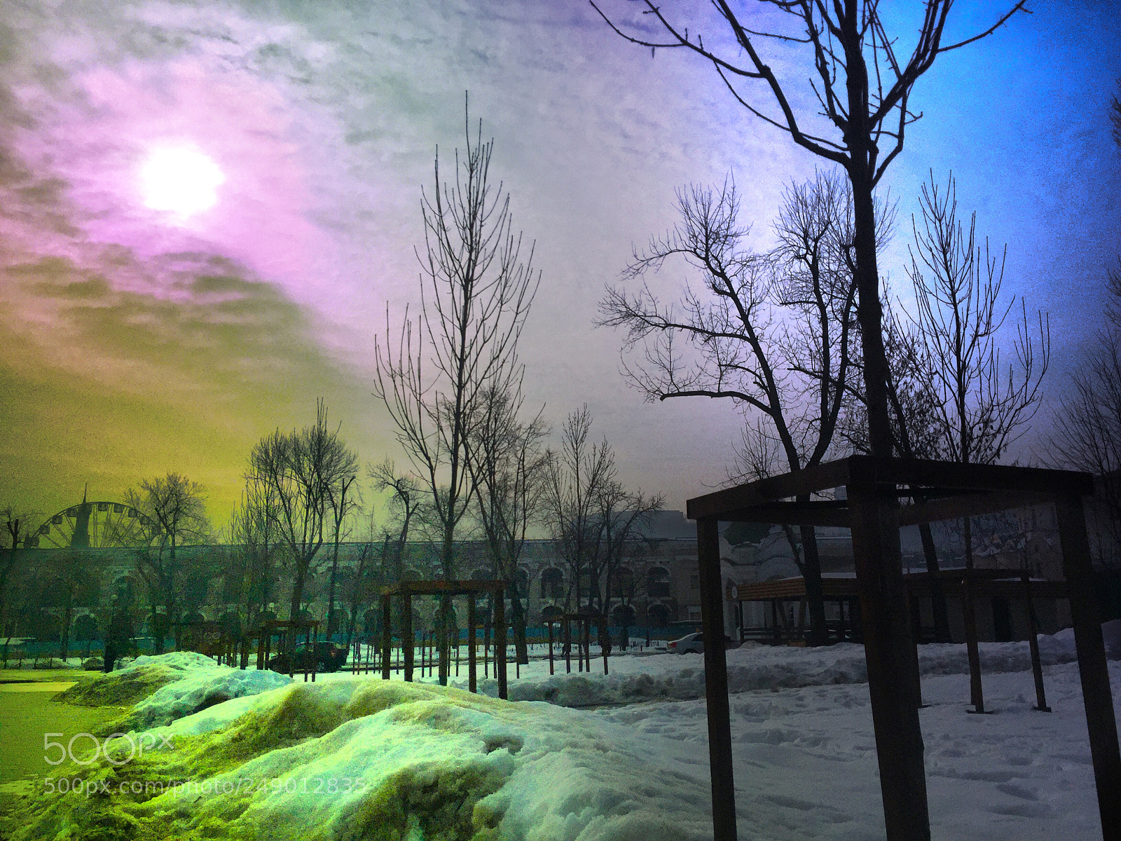 Apple iPhone 6 sample photo. Snow park photography