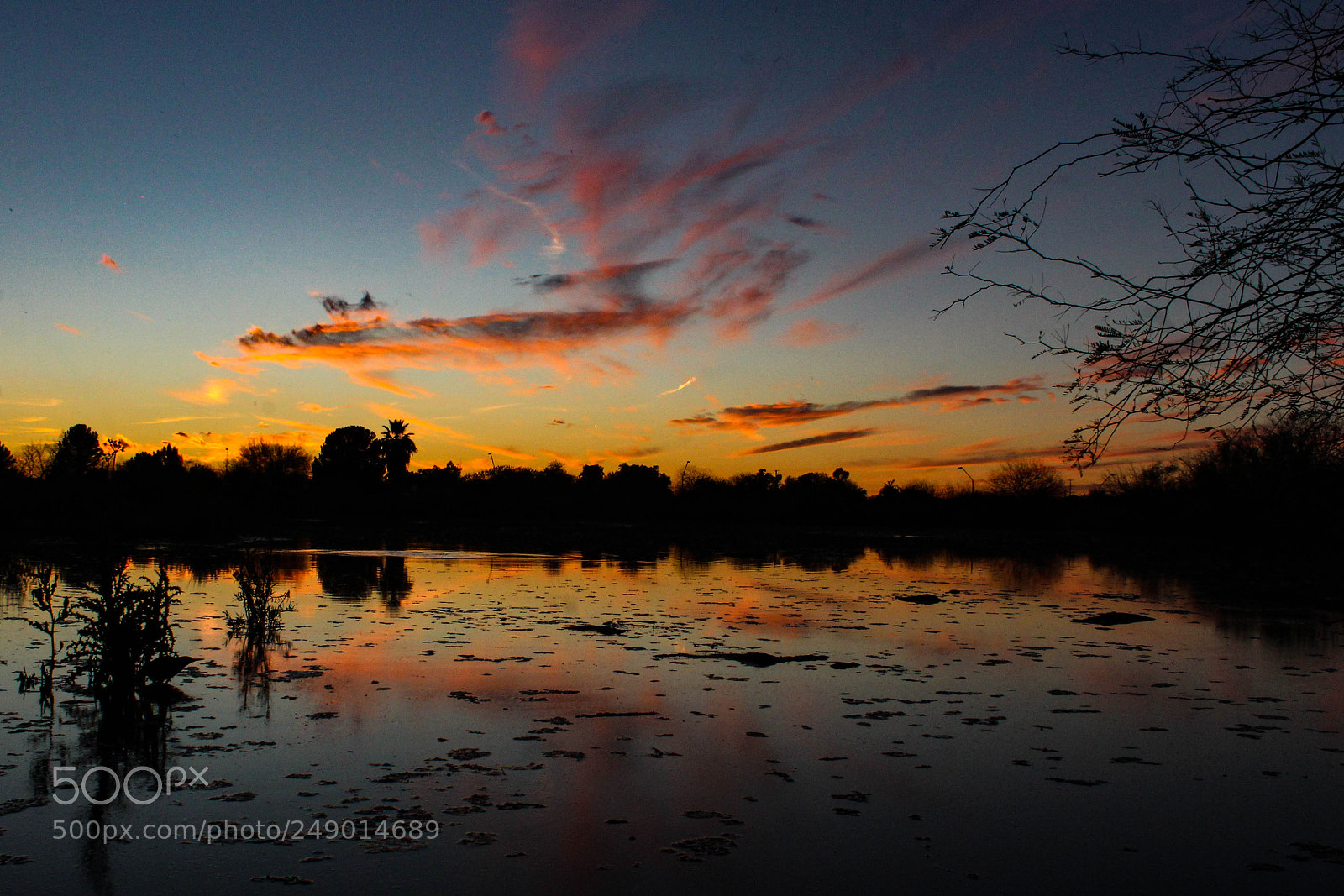 Canon EOS 1200D (EOS Rebel T5 / EOS Kiss X70 / EOS Hi) sample photo. Sunset over pond photography