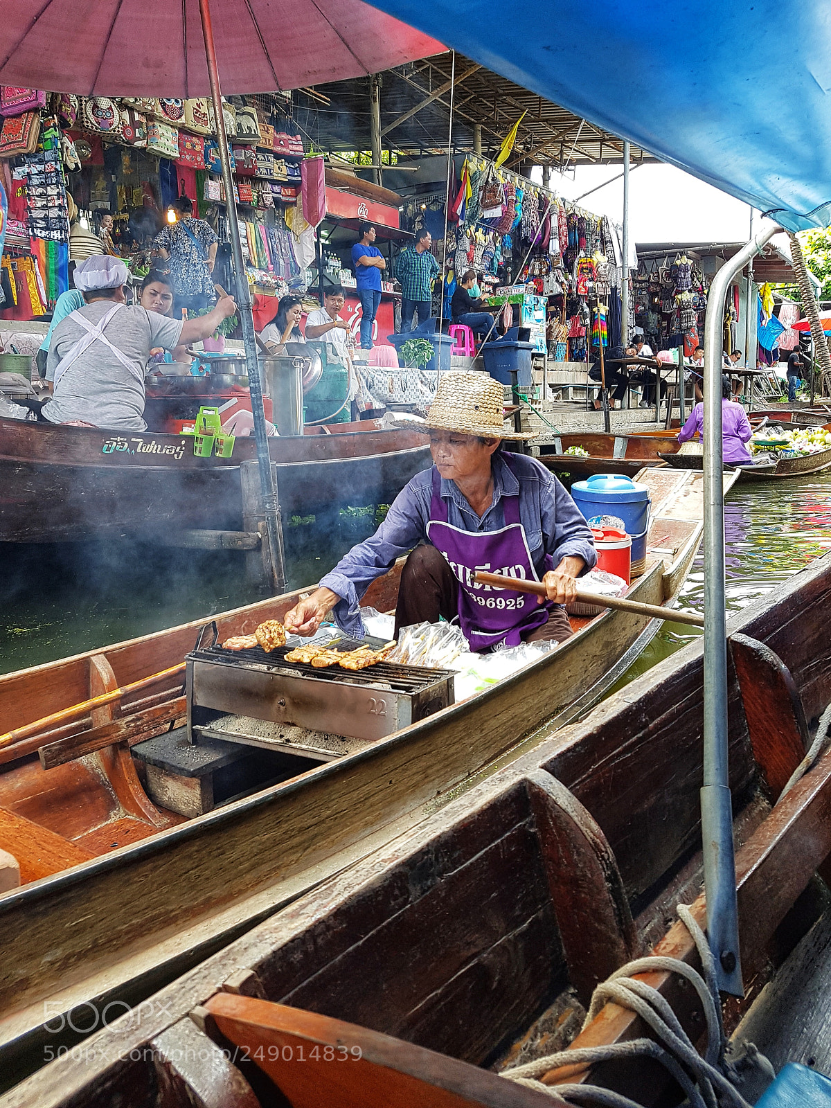 Samsung Galaxy S7 Edge sample photo. Floating market photography