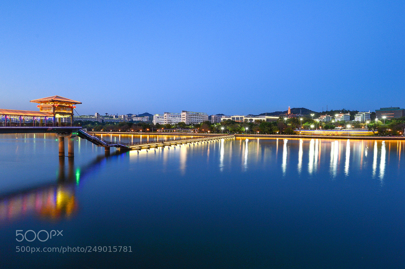 Nikon Df sample photo. 浮桥夜景 photography