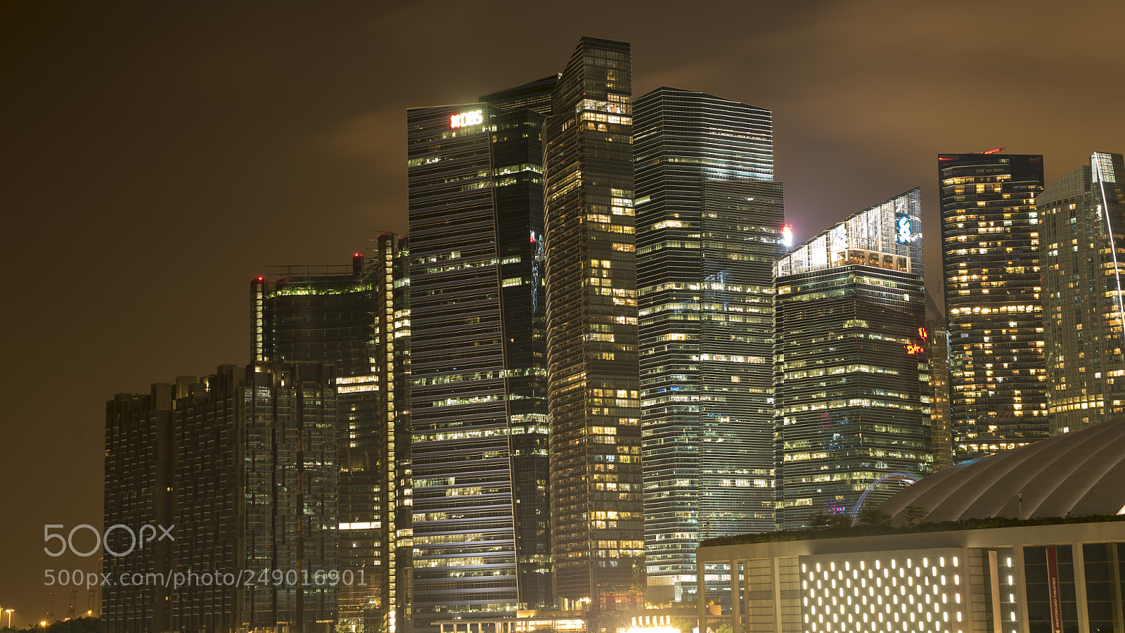 Sony a7S II sample photo. Night landscape in singapore photography