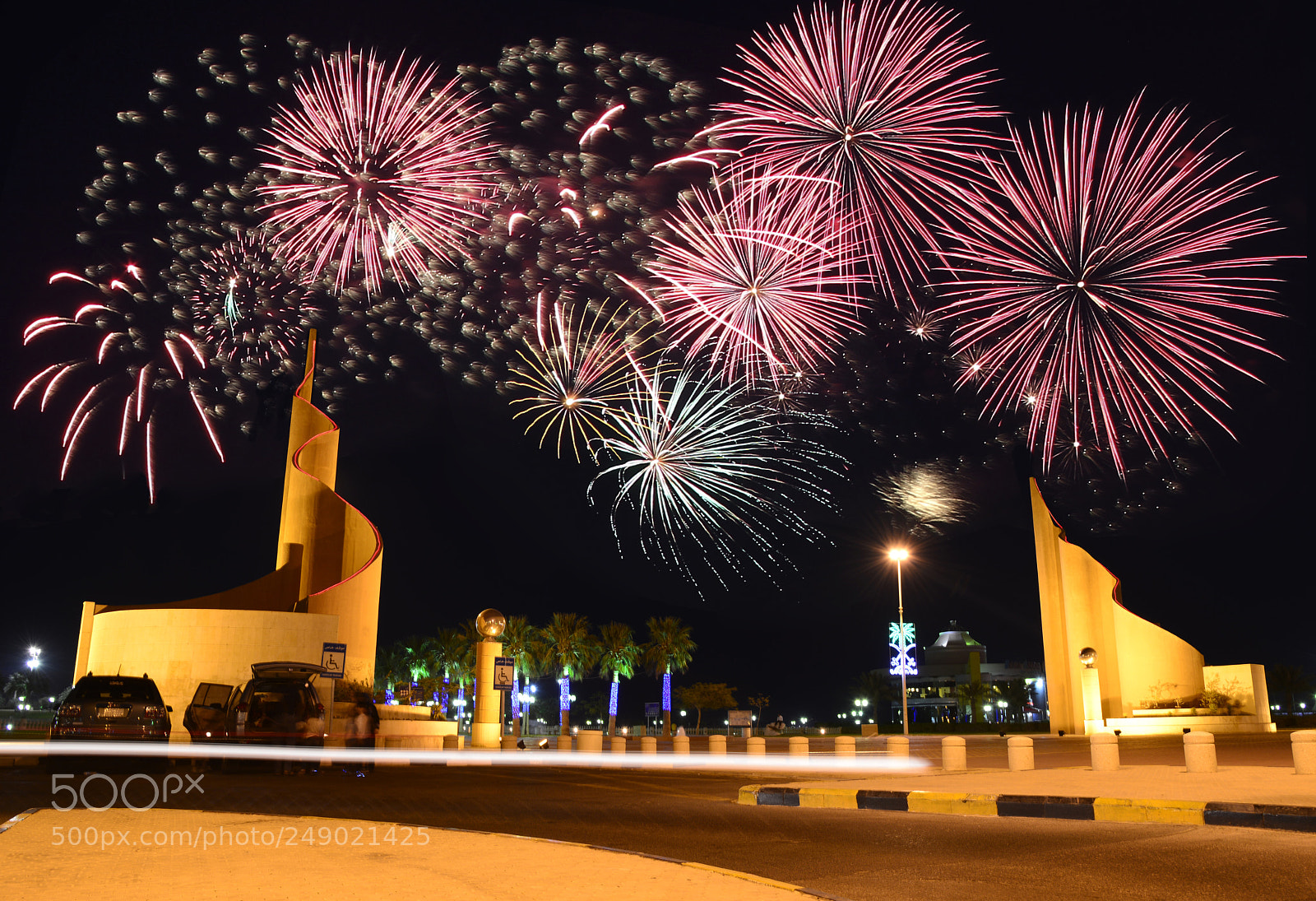 Nikon D800 sample photo. Two tower with fireworks photography