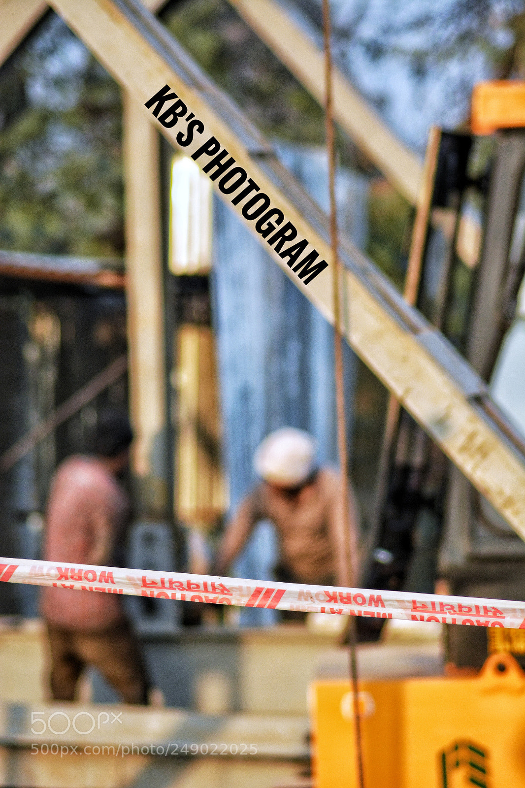 Nikon D5200 sample photo. Caution! men at work photography