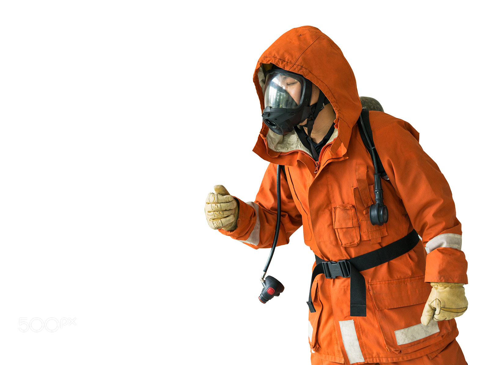 Sony a7R II sample photo. Firefighter in uniform photography