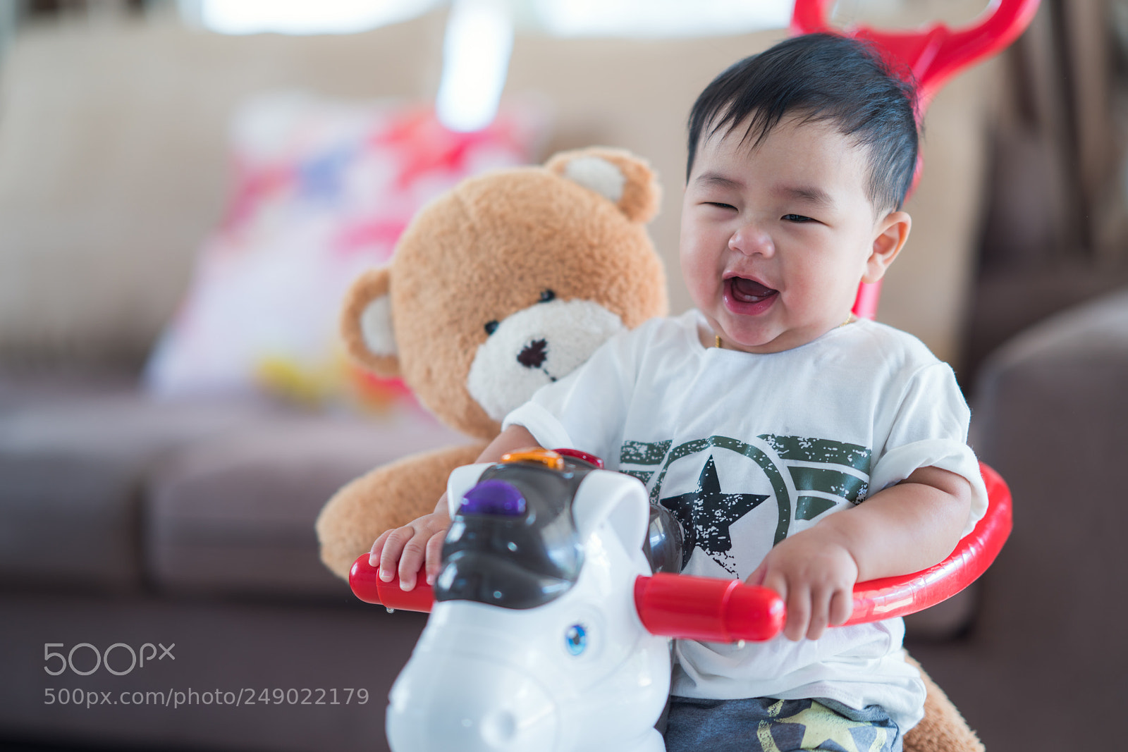 Sony a7R II sample photo. Baby and teddy bear photography