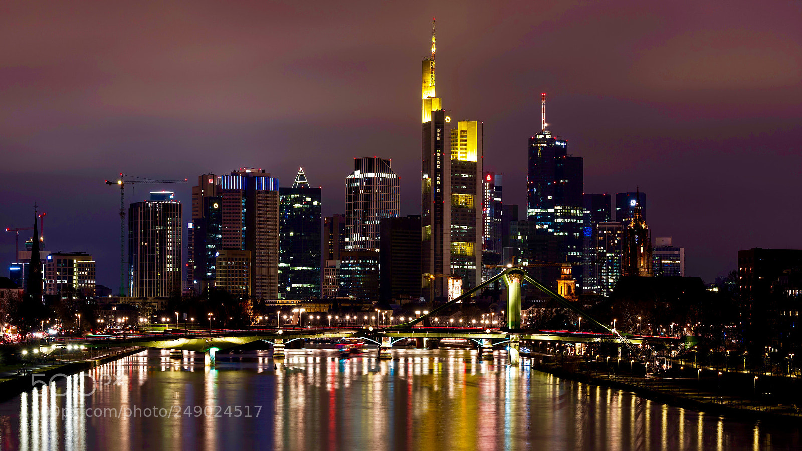 Nikon D810 sample photo. Frankfurt by night photography