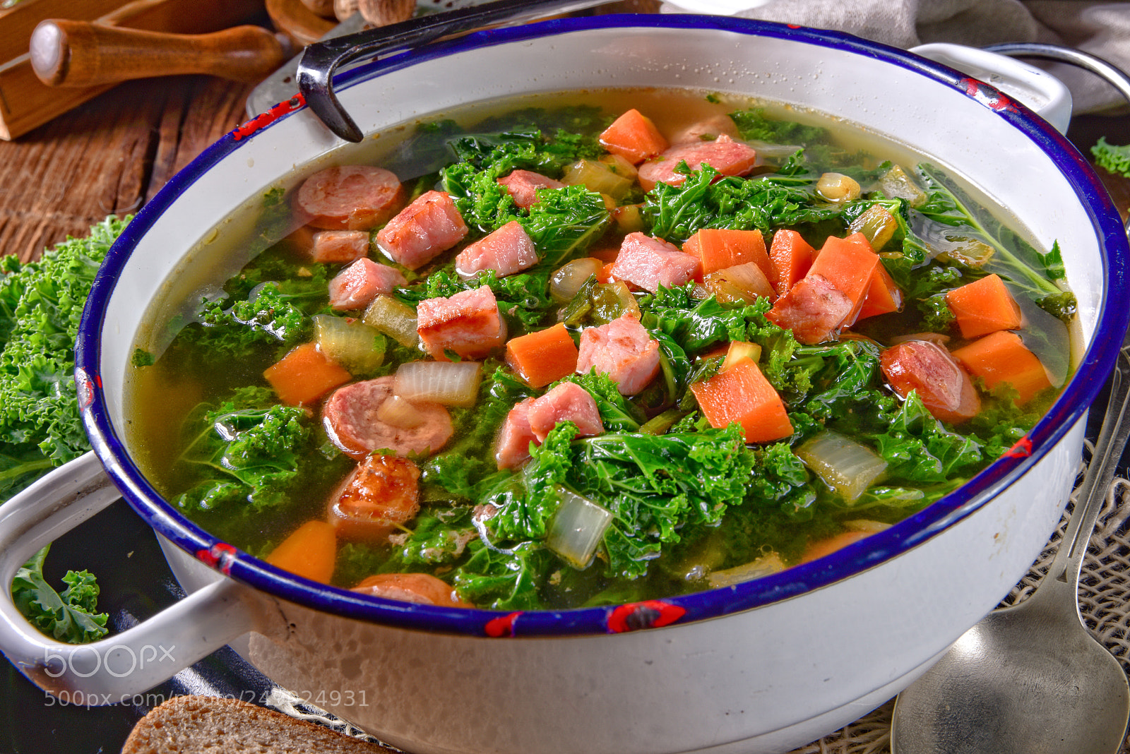 Nikon D810 sample photo. A tasty kale soup photography