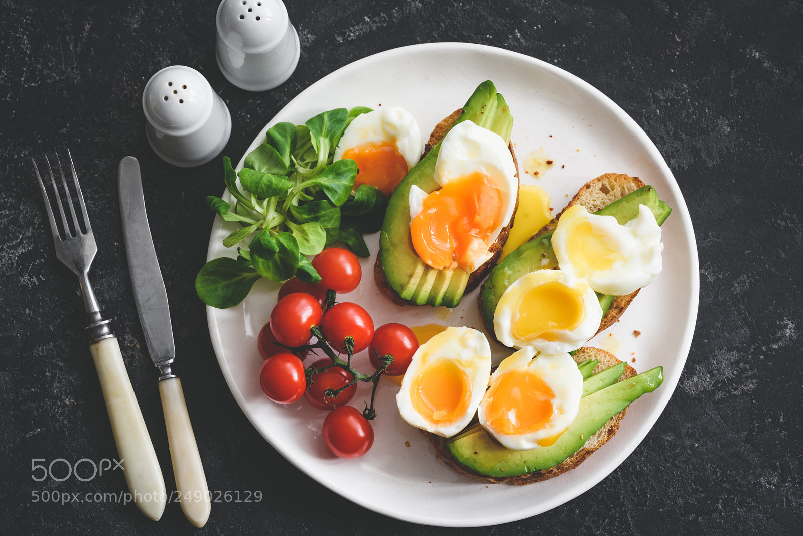 Nikon D810 sample photo. Poached egg and avocado photography