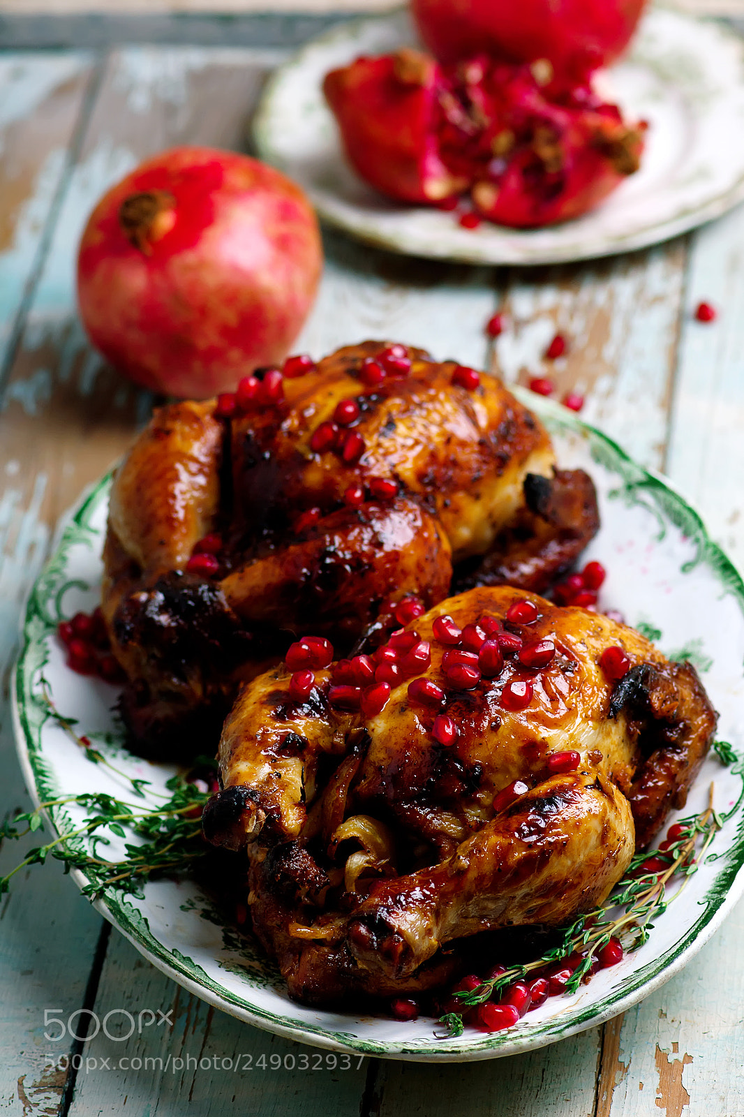 Nikon D3100 sample photo. Cornish hens with pomegranate-molasses photography