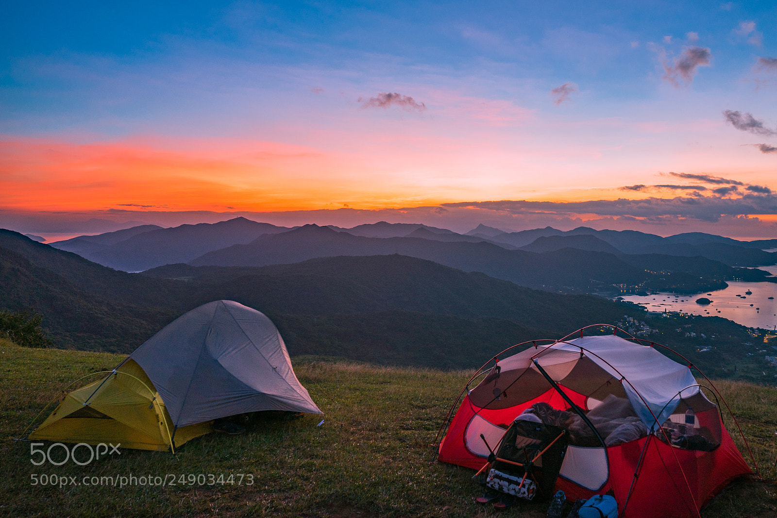Sony a7 II sample photo. Camping until stunning sunrise photography
