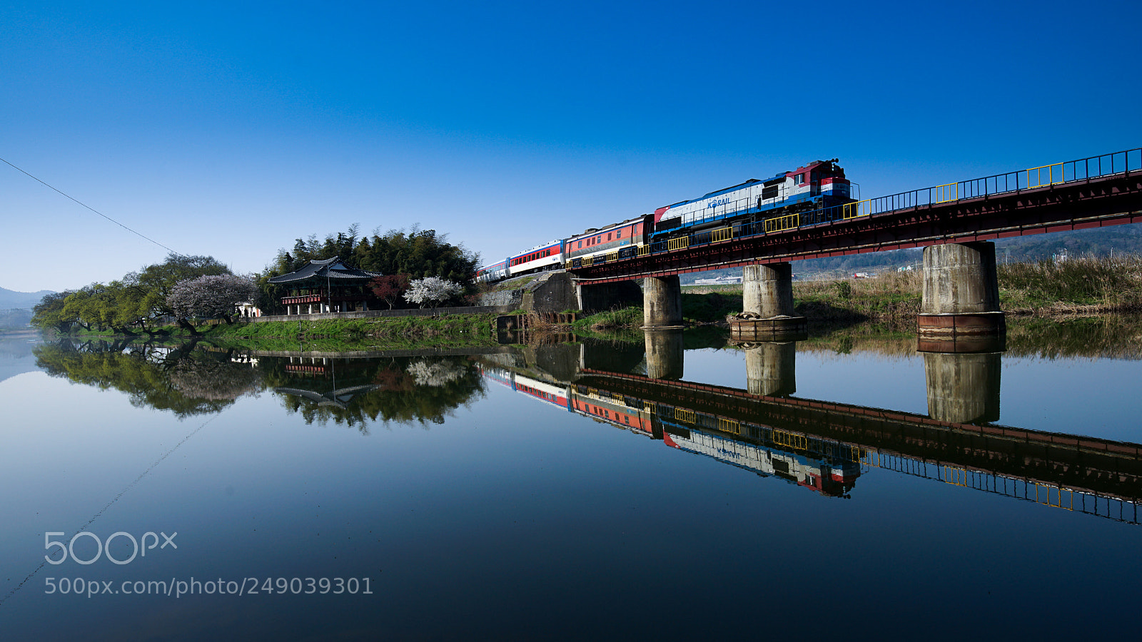 Sony a7 II sample photo. Train reflection photography