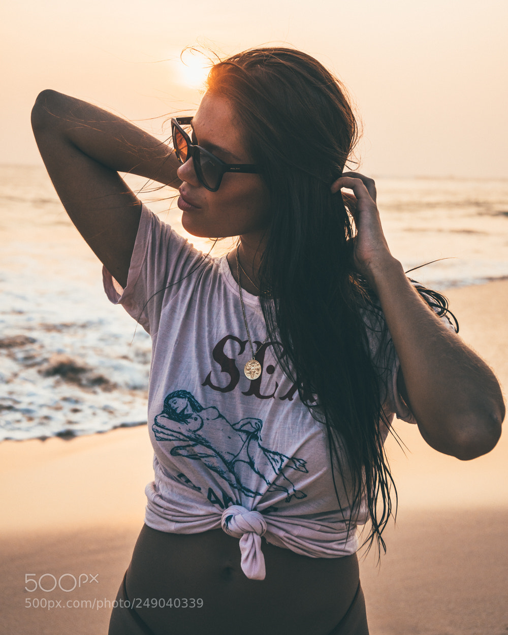 Sony a6500 sample photo. Tropical beach sunset portrait photography