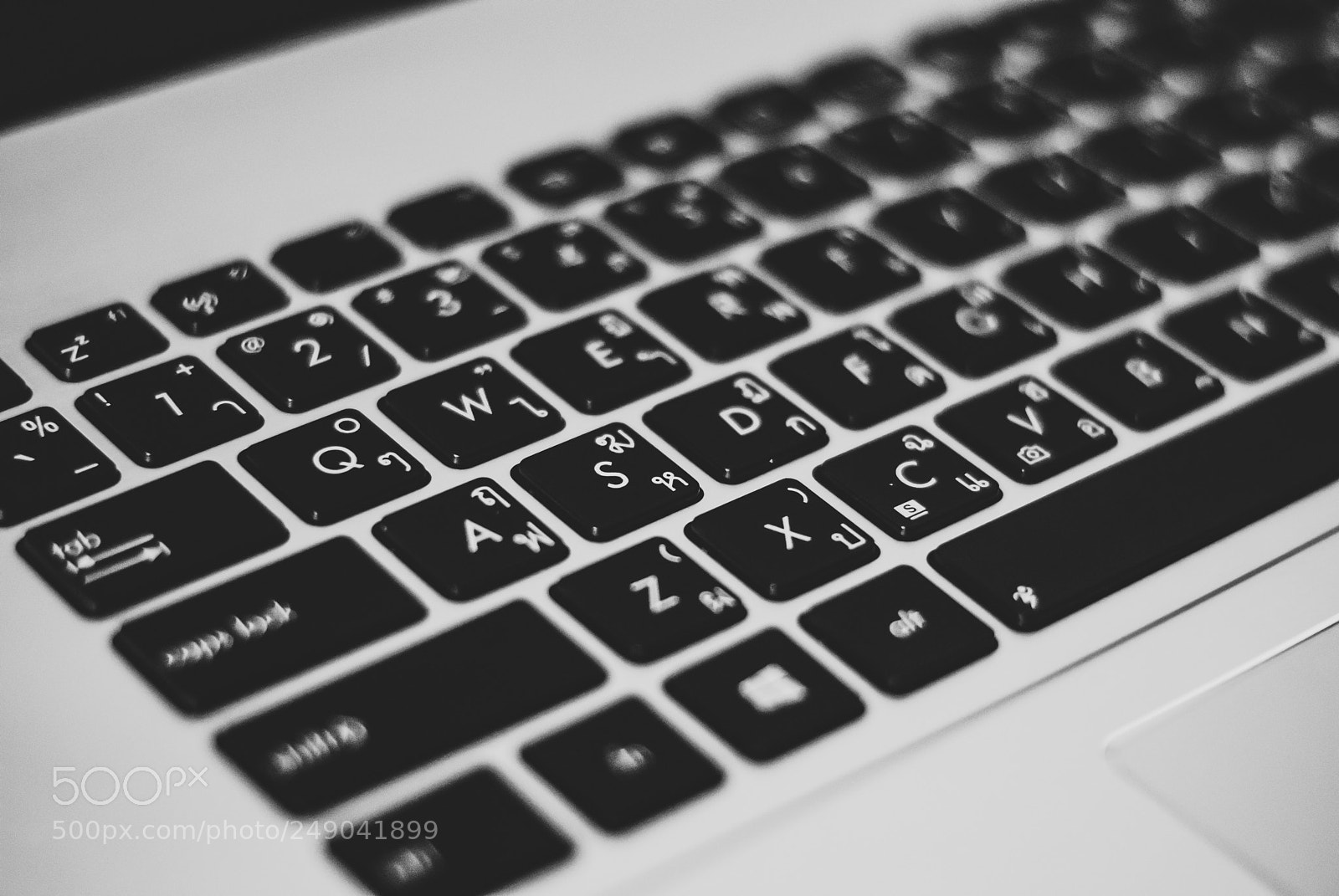 Nikon D3000 sample photo. Laptop keyboard photography