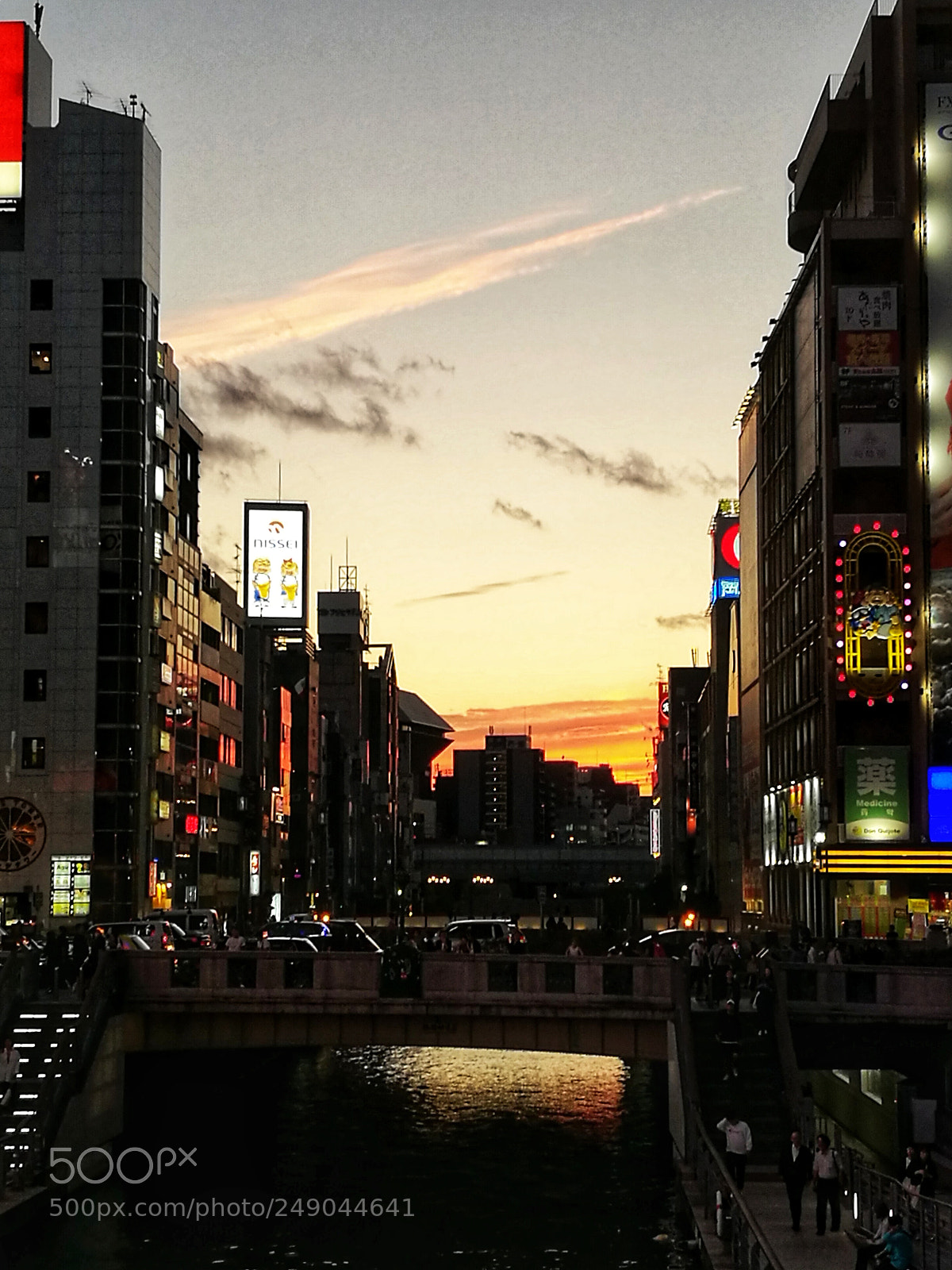 HUAWEI P9 Plus sample photo. Sunset in osaka photography