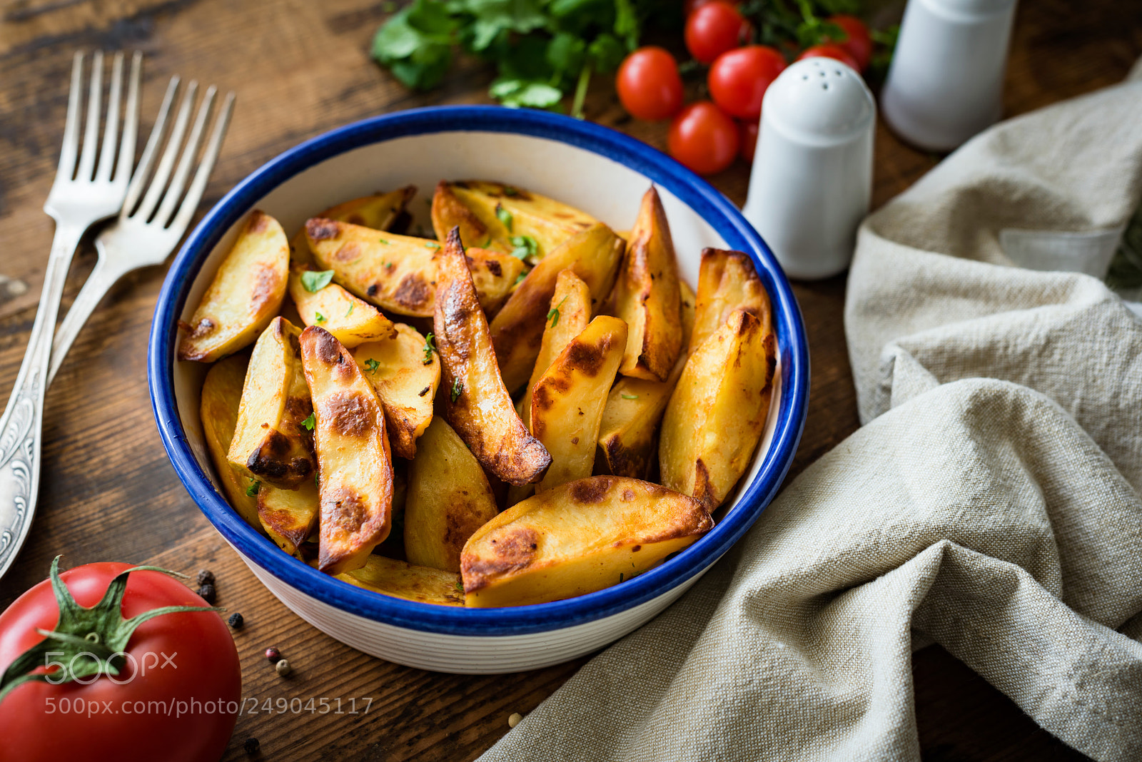 Nikon D810 sample photo. Potato wedges or baked photography